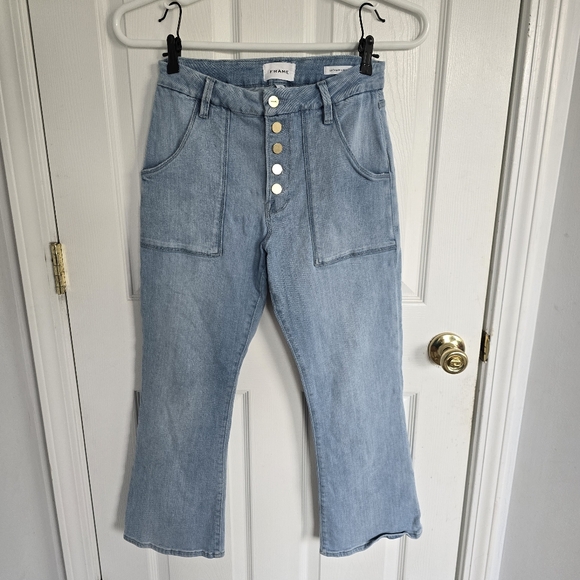 Frame Le Crop Mini Boot Carnation Size 31 - Picture 2 of 11